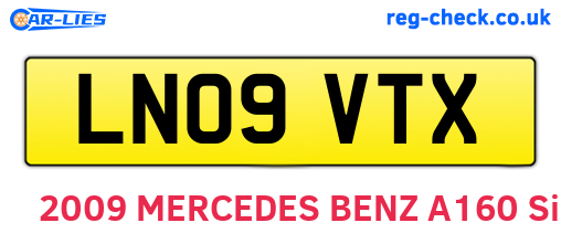 LN09VTX are the vehicle registration plates.