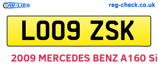 LO09ZSK are the vehicle registration plates.