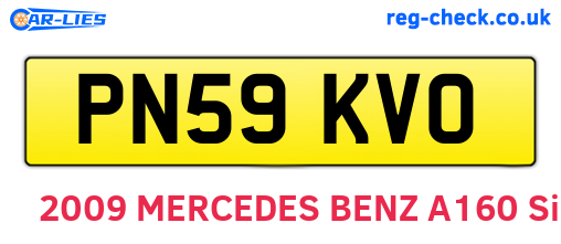PN59KVO are the vehicle registration plates.