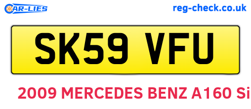 SK59VFU are the vehicle registration plates.