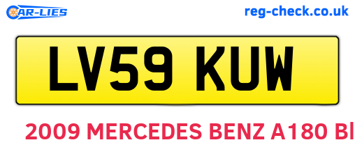 LV59KUW are the vehicle registration plates.