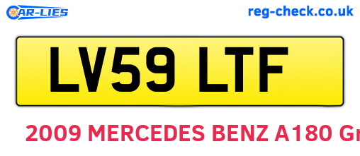 LV59LTF are the vehicle registration plates.
