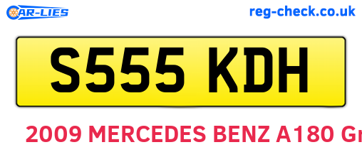 S555KDH are the vehicle registration plates.