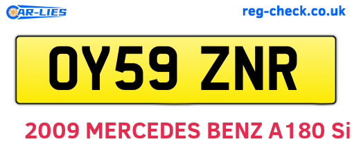 OY59ZNR are the vehicle registration plates.