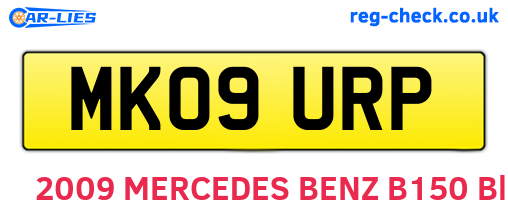 MK09URP are the vehicle registration plates.