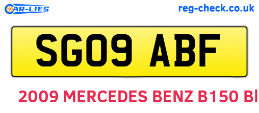 SG09ABF are the vehicle registration plates.