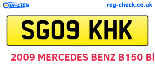 SG09KHK are the vehicle registration plates.