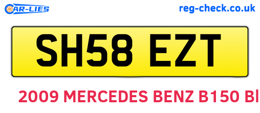 SH58EZT are the vehicle registration plates.