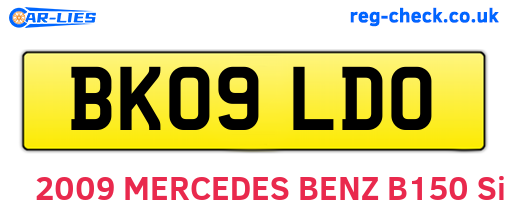 BK09LDO are the vehicle registration plates.