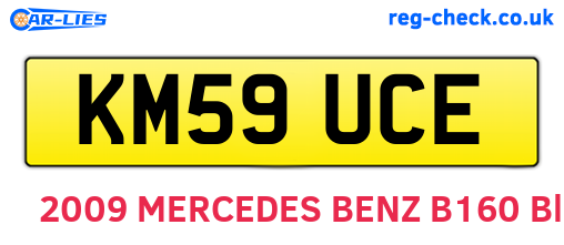 KM59UCE are the vehicle registration plates.