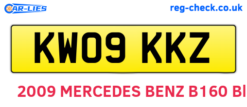 KW09KKZ are the vehicle registration plates.
