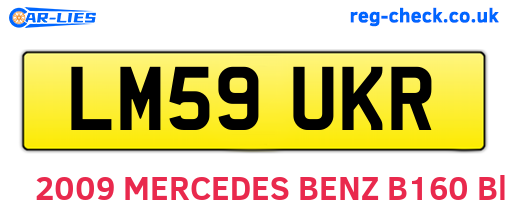LM59UKR are the vehicle registration plates.