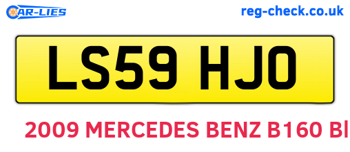 LS59HJO are the vehicle registration plates.