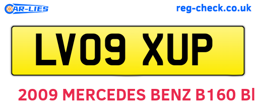 LV09XUP are the vehicle registration plates.