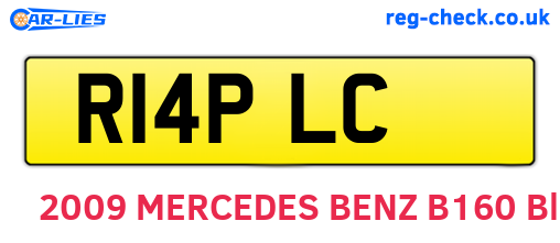 R14PLC are the vehicle registration plates.