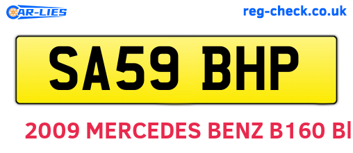 SA59BHP are the vehicle registration plates.