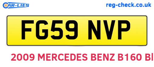 FG59NVP are the vehicle registration plates.