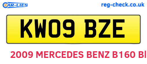 KW09BZE are the vehicle registration plates.