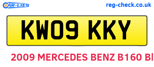 KW09KKY are the vehicle registration plates.