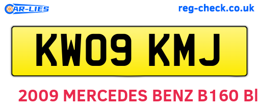 KW09KMJ are the vehicle registration plates.