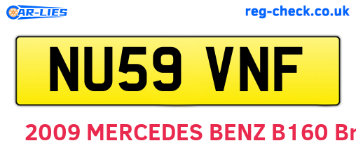 NU59VNF are the vehicle registration plates.