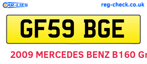 GF59BGE are the vehicle registration plates.