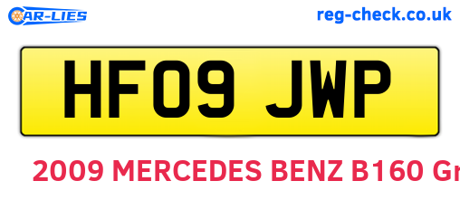 HF09JWP are the vehicle registration plates.