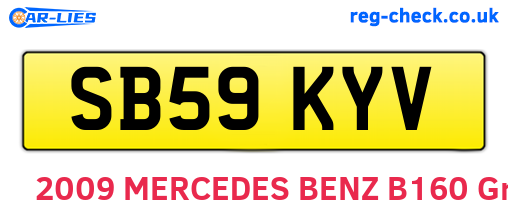 SB59KYV are the vehicle registration plates.