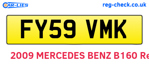 FY59VMK are the vehicle registration plates.