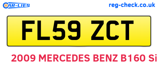 FL59ZCT are the vehicle registration plates.