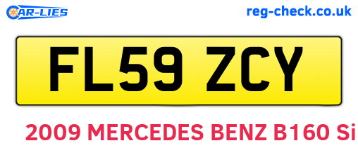 FL59ZCY are the vehicle registration plates.