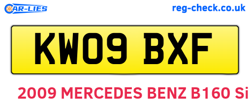 KW09BXF are the vehicle registration plates.
