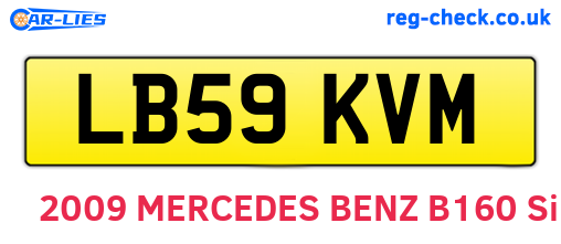 LB59KVM are the vehicle registration plates.