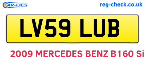 LV59LUB are the vehicle registration plates.