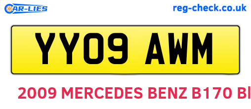 YY09AWM are the vehicle registration plates.