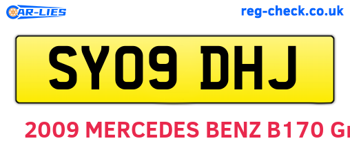 SY09DHJ are the vehicle registration plates.
