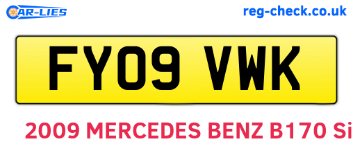 FY09VWK are the vehicle registration plates.