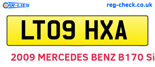 LT09HXA are the vehicle registration plates.