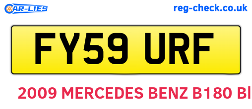 FY59URF are the vehicle registration plates.
