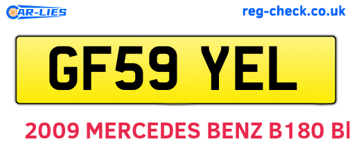 GF59YEL are the vehicle registration plates.