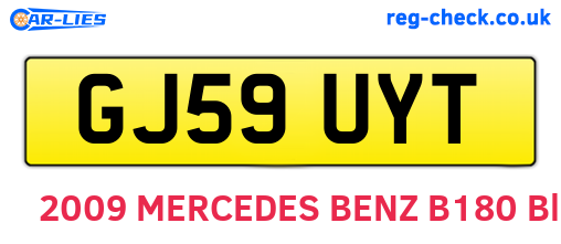 GJ59UYT are the vehicle registration plates.