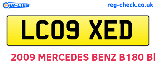 LC09XED are the vehicle registration plates.
