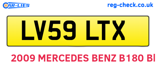 LV59LTX are the vehicle registration plates.