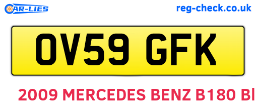 OV59GFK are the vehicle registration plates.