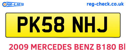 PK58NHJ are the vehicle registration plates.