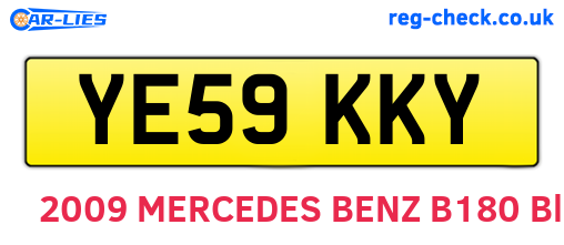 YE59KKY are the vehicle registration plates.