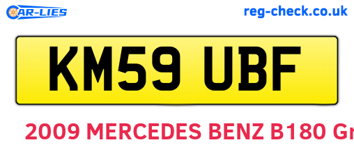 KM59UBF are the vehicle registration plates.