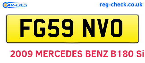 FG59NVO are the vehicle registration plates.