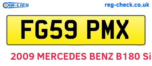 FG59PMX are the vehicle registration plates.