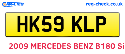 HK59KLP are the vehicle registration plates.
